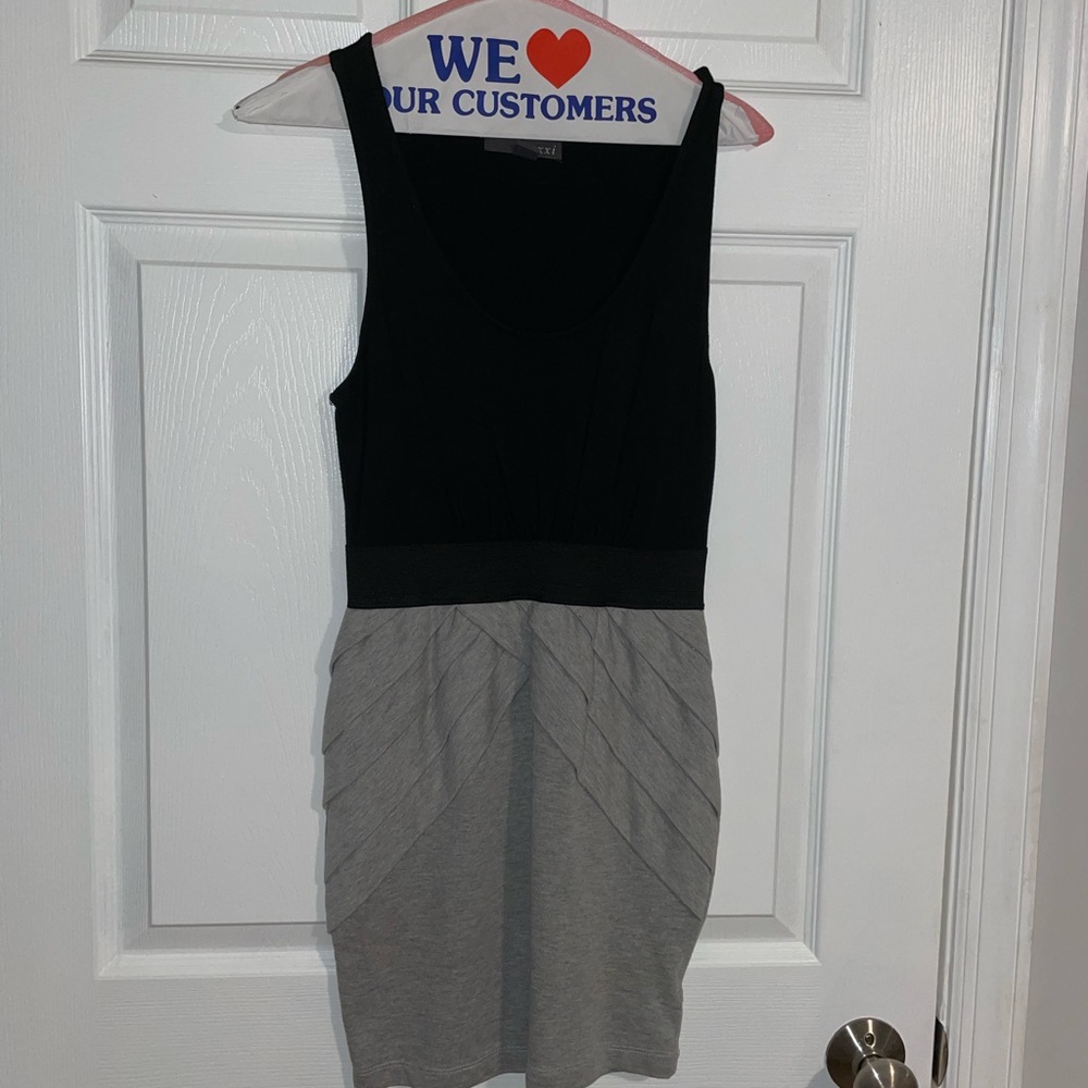 Black & grey Forever 21 color block dress